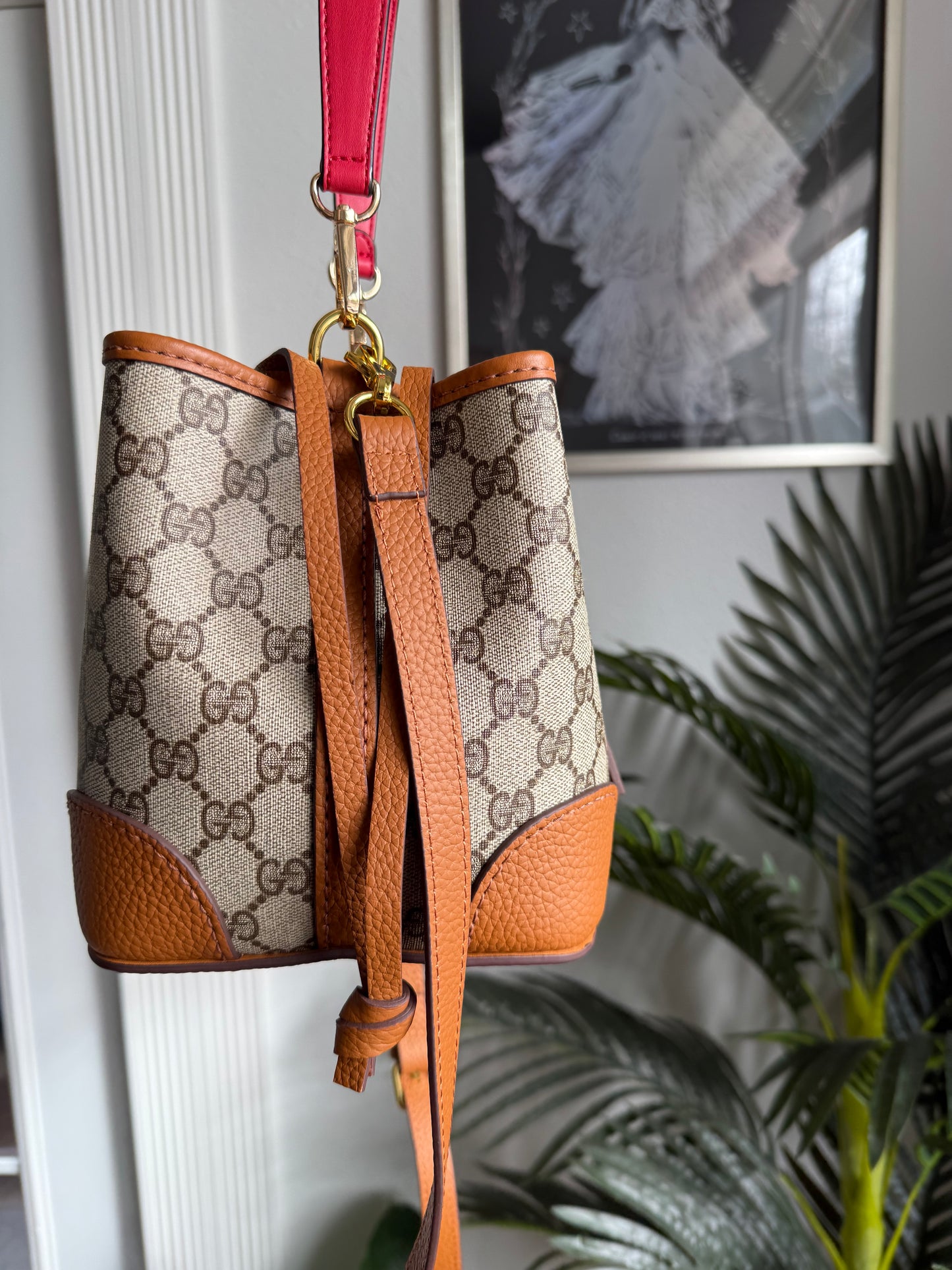 INEZ || Handmade Upcycled Luxury Leather Gucci Bucket Bag