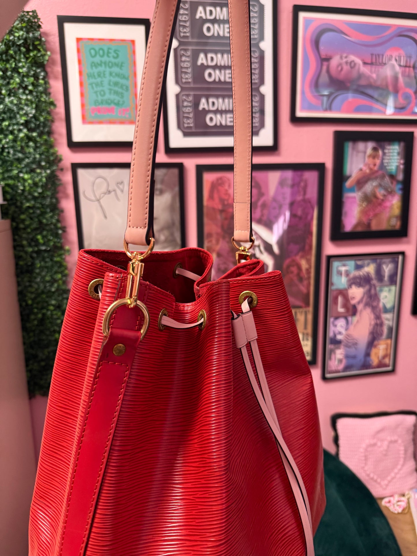 THE LOVER Authentic Preloved 1996 LV Petit Noe in Red Epi