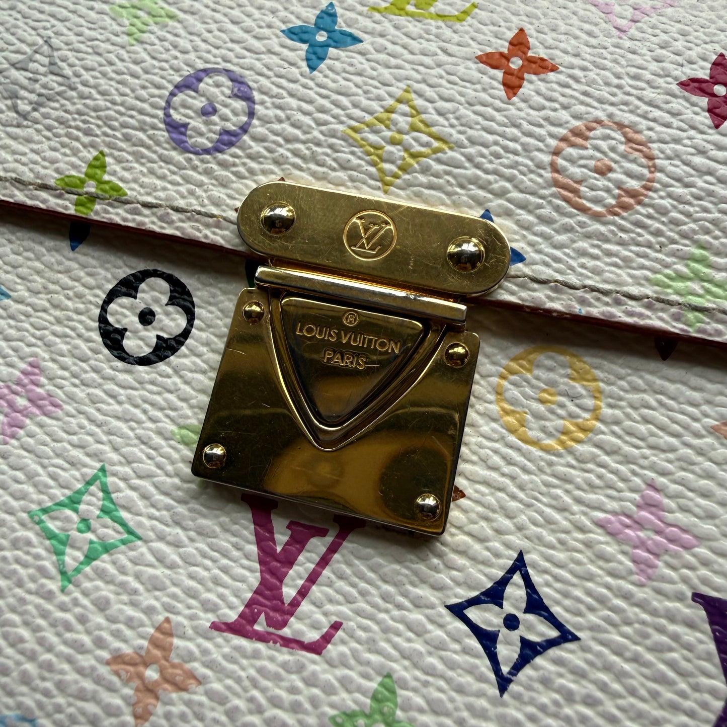 Authentic Preloved LV x Murakami White Multi KOALA Wallet