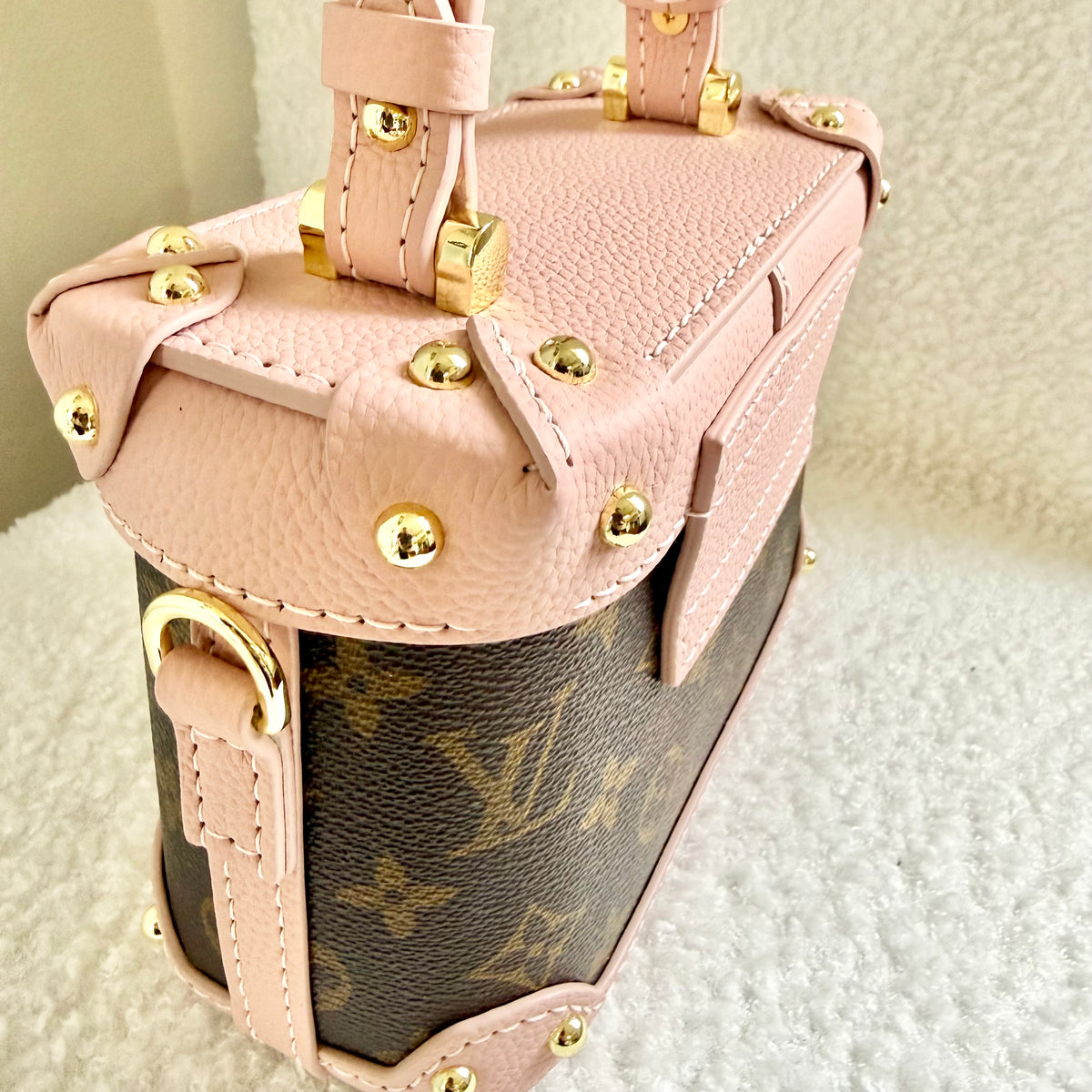 The IVY Lock Bag || Handmade Upcycled Pink Soft Trunk Luxury Handbag *Preorder