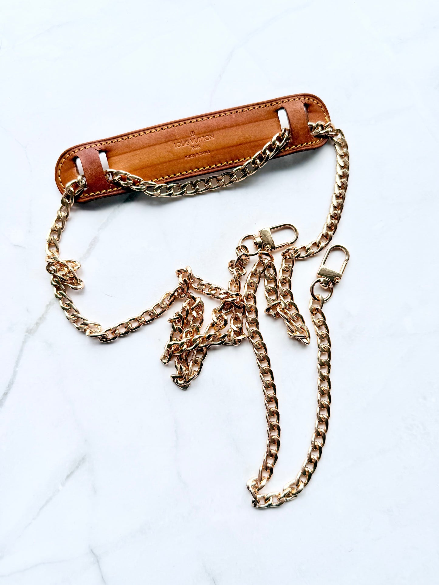 Classic Chain & Leather Crossbody Strap