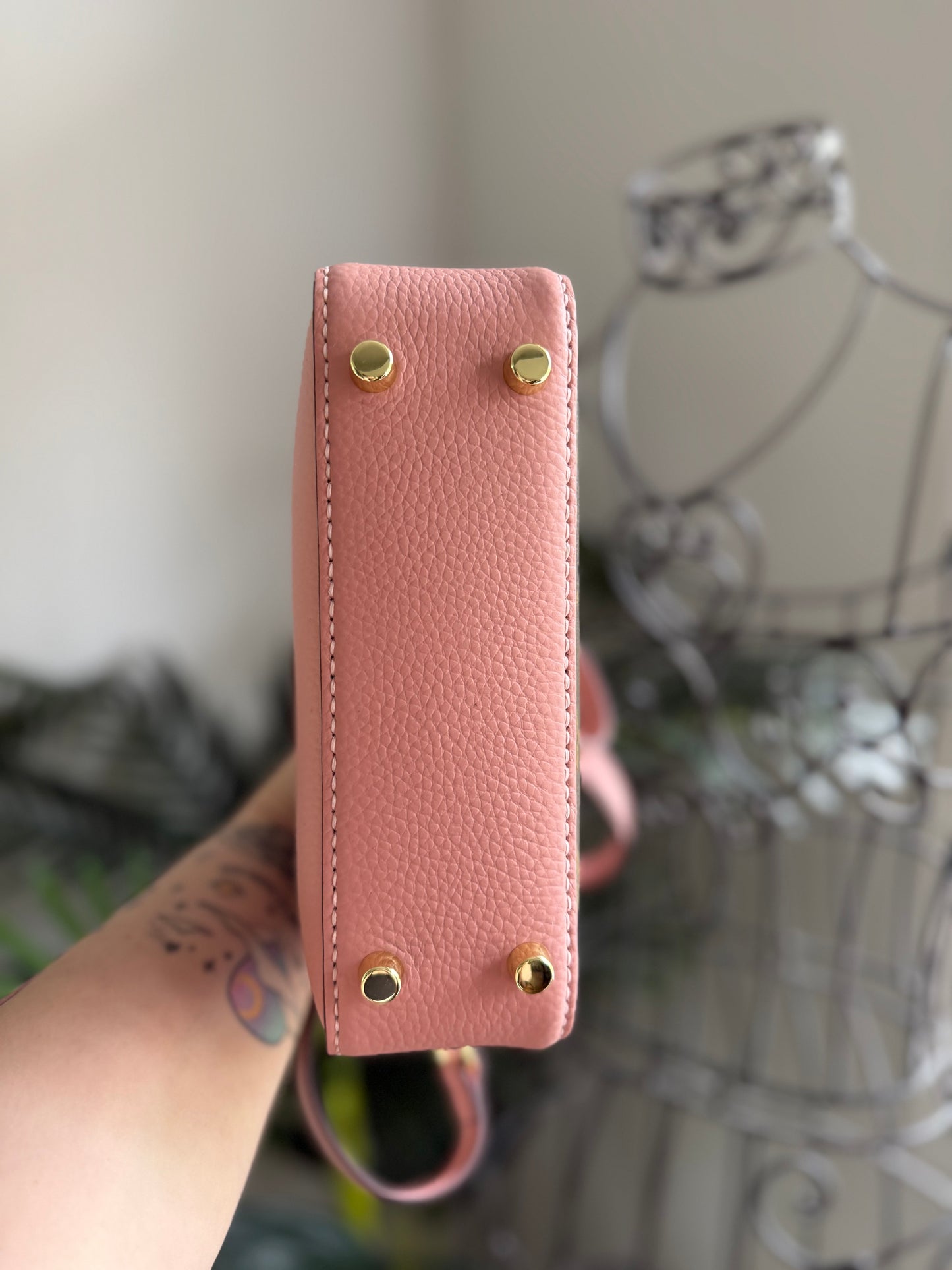 MY LOVER Handmade Mono + Pink Leather Crossbody