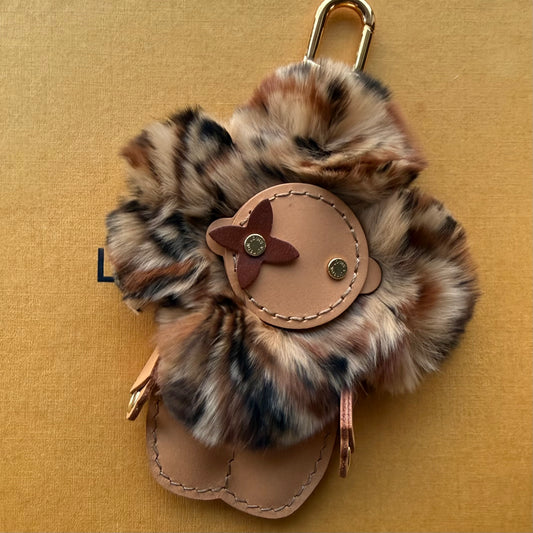 Handmade Wild Fur Large Sunny Doll Bag Charm