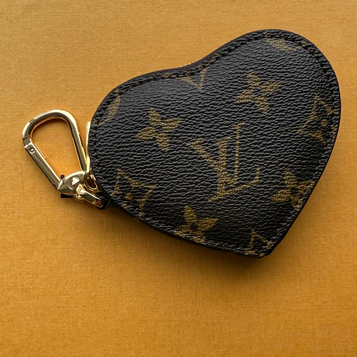 The KARMA Zippy Bag|| Handmade Upcycled Luxury Mono Heart Zippy