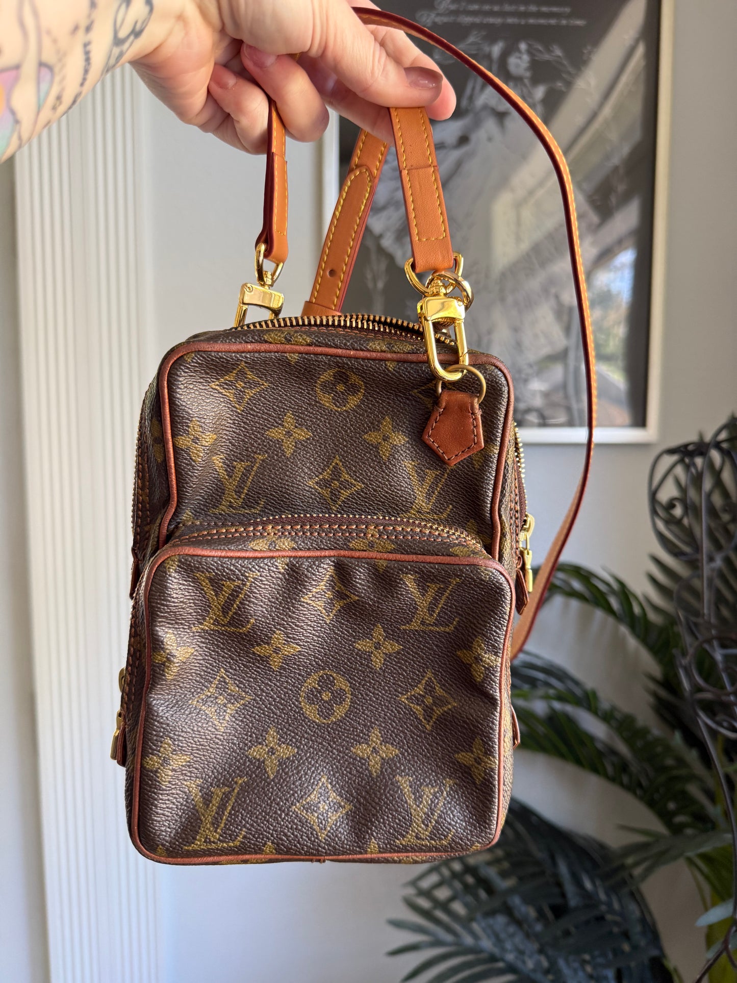 Authentic Preloved Vintage LV Mini Amazone Crossbody with Charm
