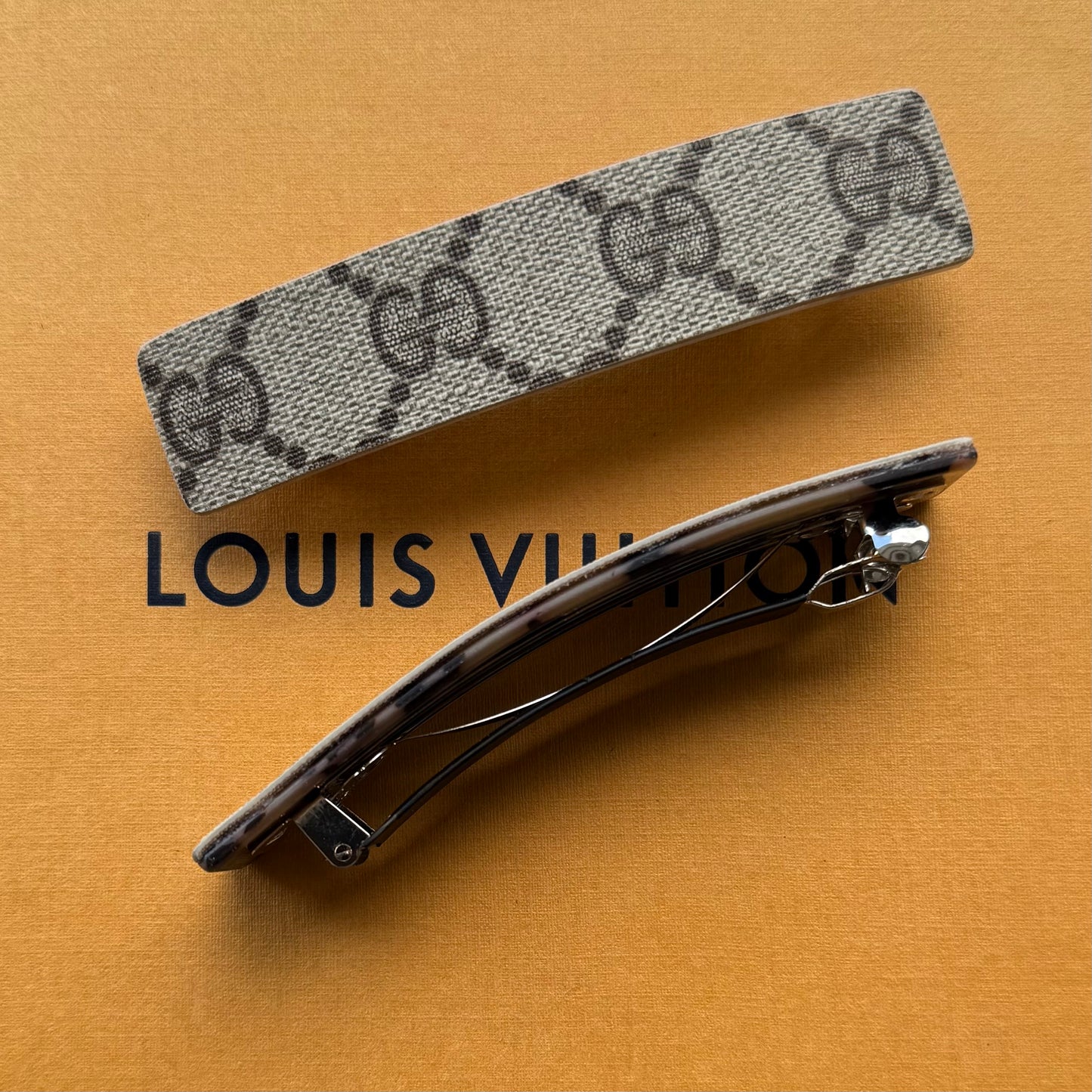 GORGEOUS || Handmade Upcycled Luxury Black Multicolor Hair Barrette