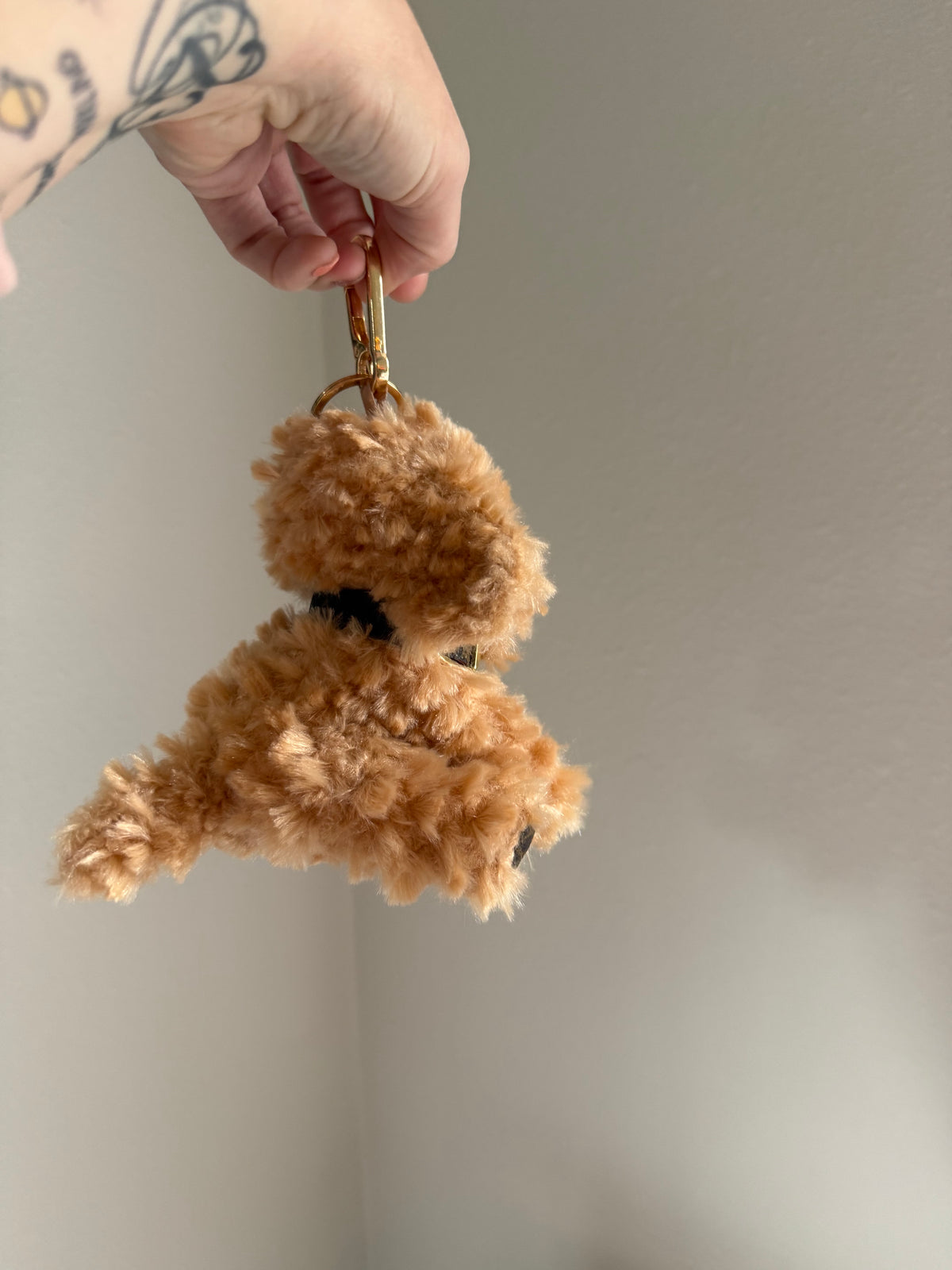 CURLY Handmade Upcycled LV Plush Dog Charm