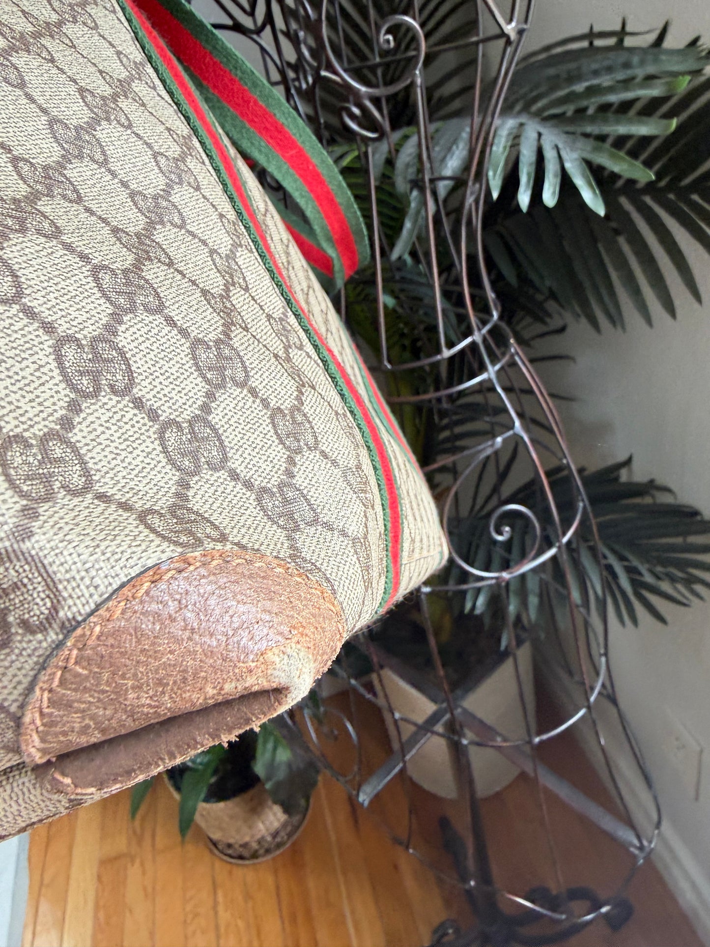 Authentic Preloved Vintage Gucci Sherry Line Canvas Weekender Bag