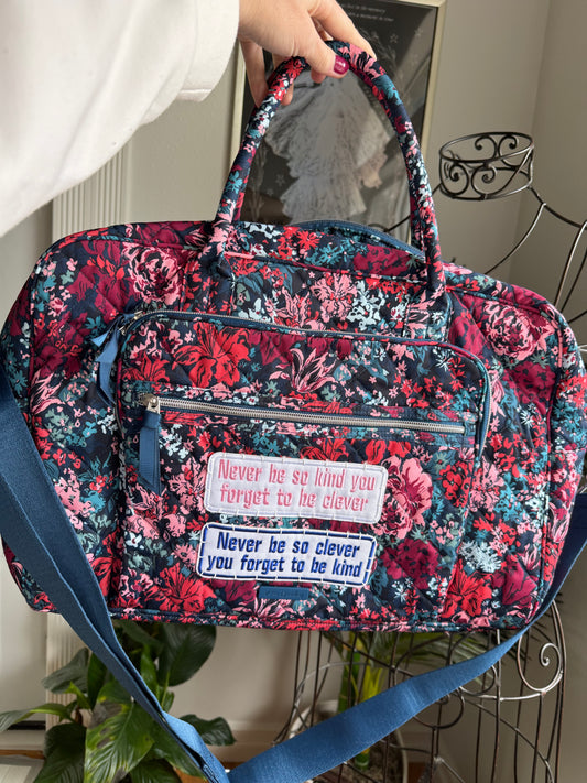 { KIND & CLEVER } Preloved Authentic Reimagined V Bradley Travel Tote Bag