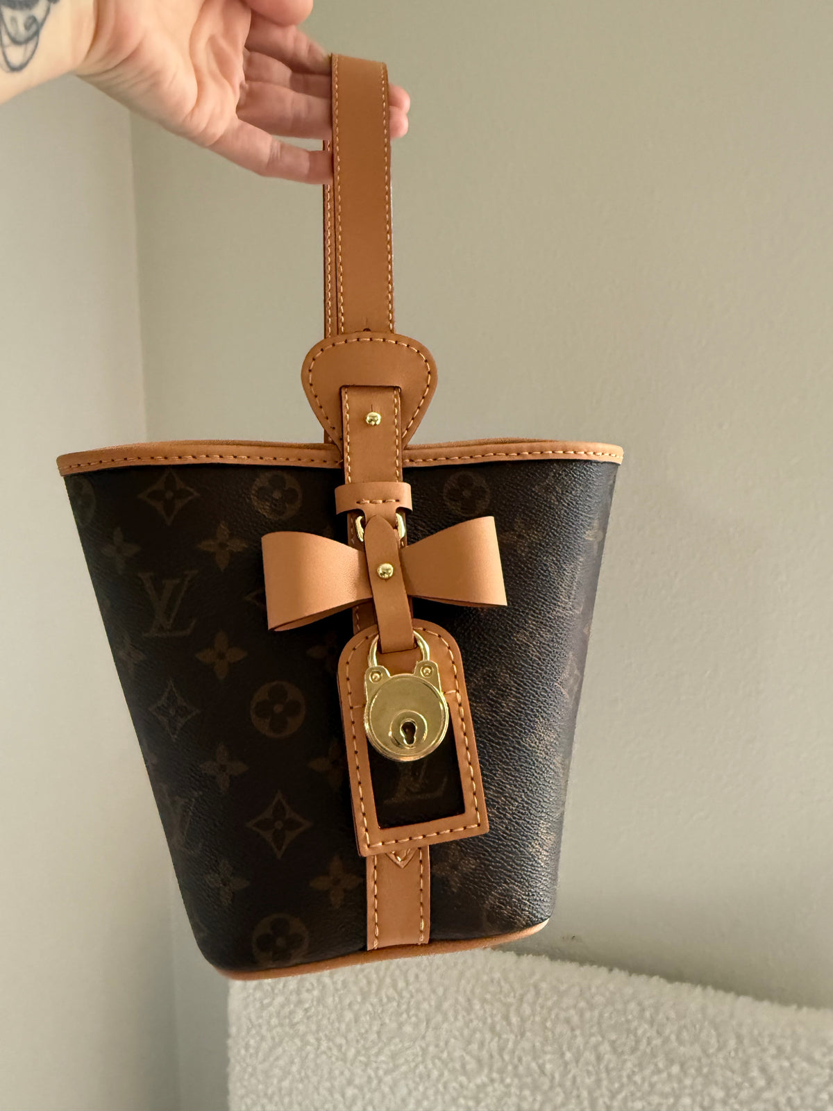 Handmade Upcycled Mono Bow Handbag *Preorder