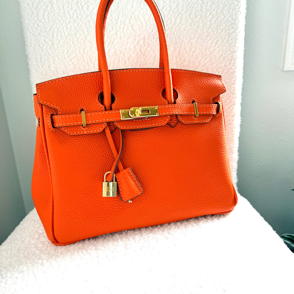 The SWIRKIN 30 || Handmade Handbag in Tangerine Orange *Preorder