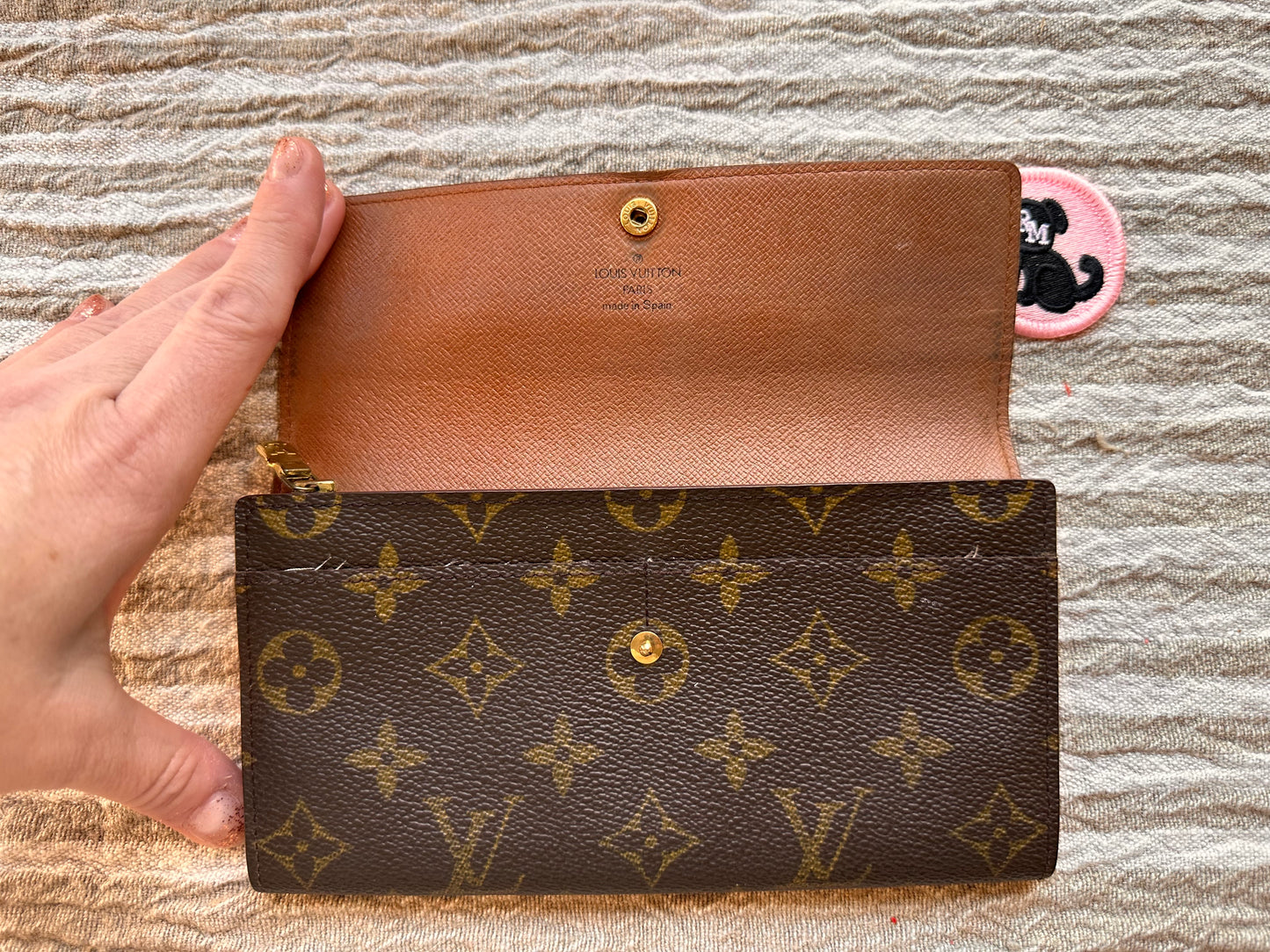 Authentic Vintage LV Mono Sarah Wallet