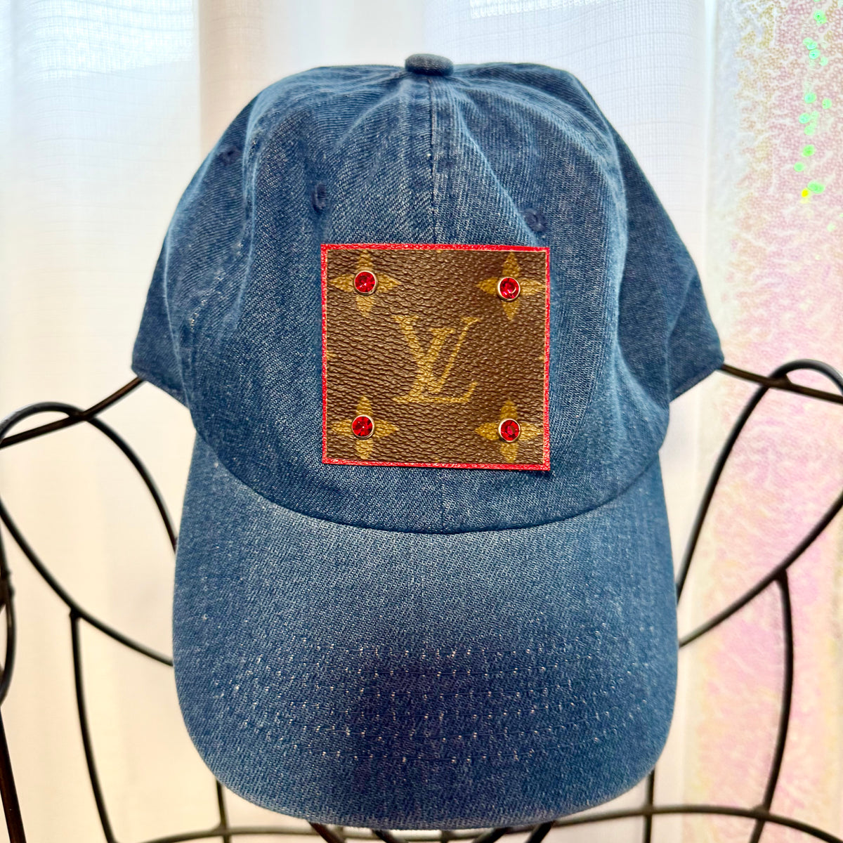 Upcycled LV Patched Denim Dad Cap *various colors available