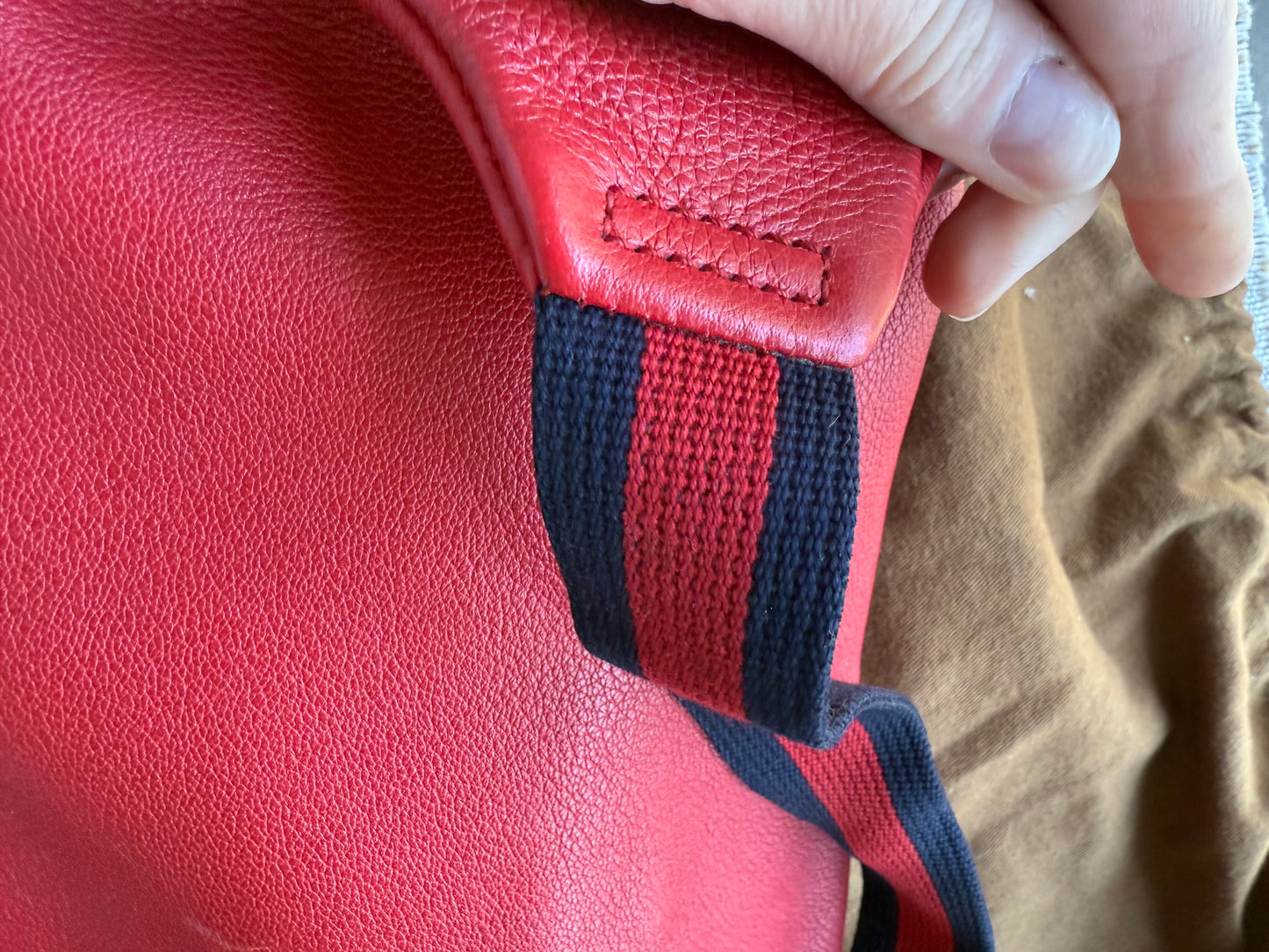 KARMA Authentic Preloved Red Gucci Bumbag