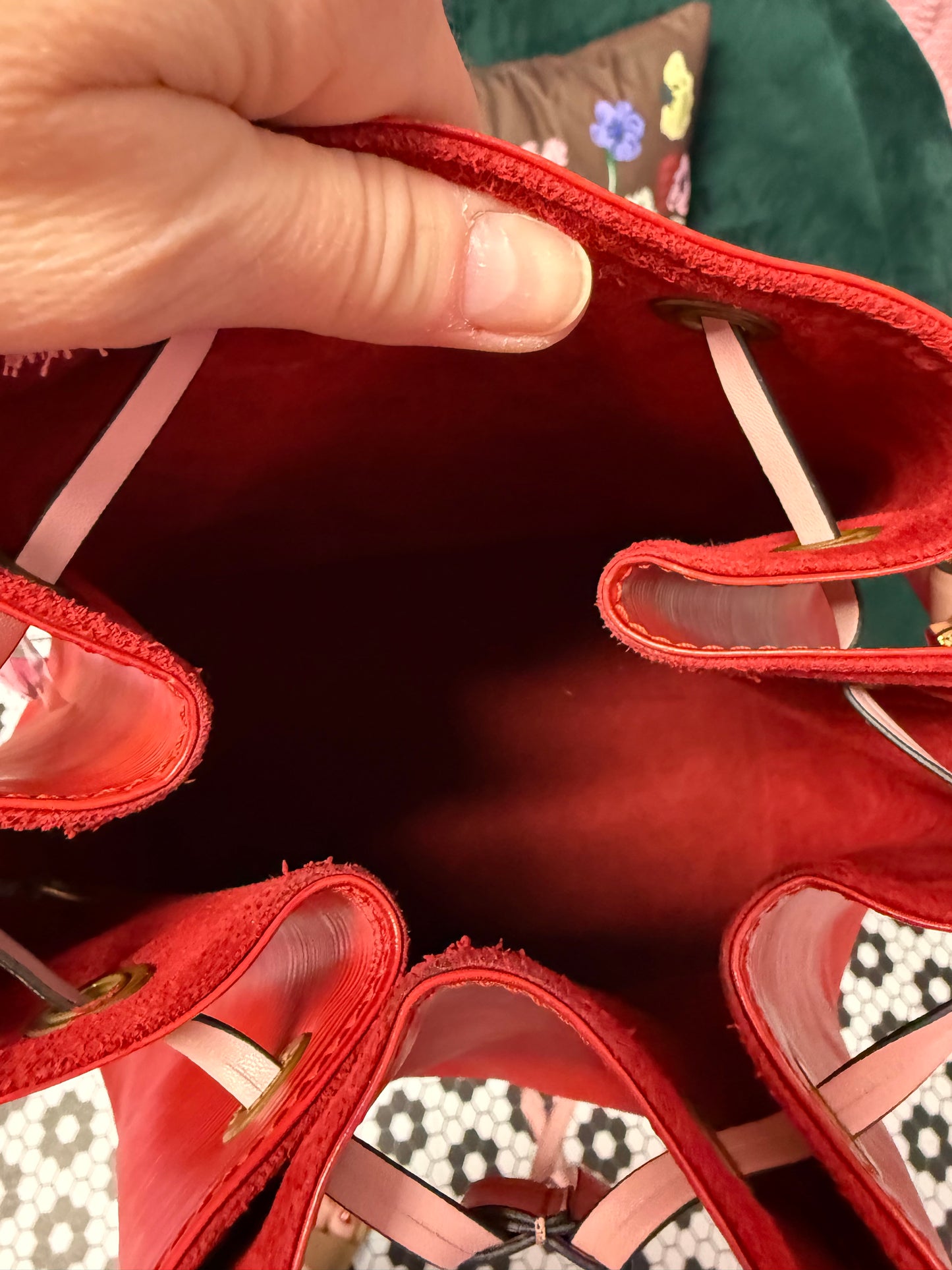 THE LOVER Authentic Preloved 1996 LV Petit Noe in Red Epi