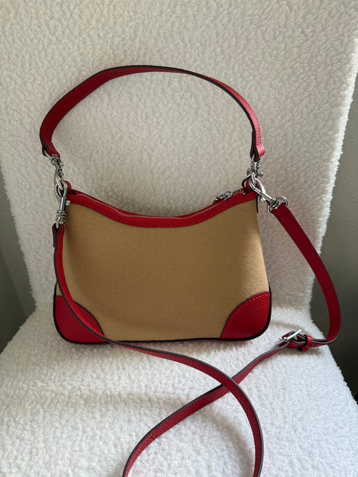 Handmade Upcycled Louboutin Dustbag Two-Way Handbag
