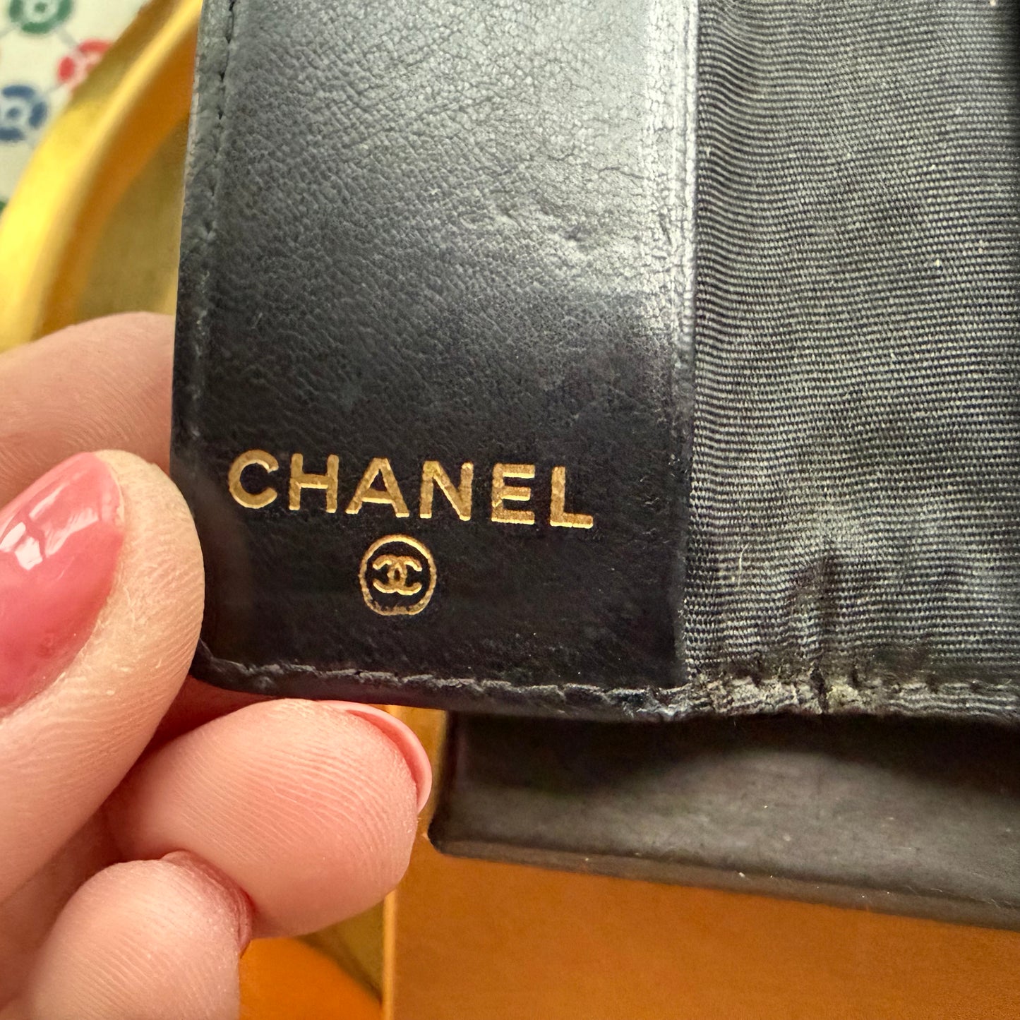 Authentic Preloved Vintage CC 4 Key Wallet in Black Caviar Leather
