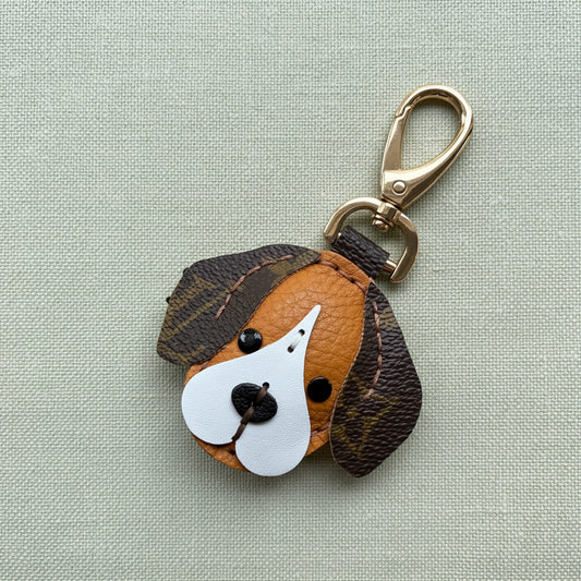 BETTY the Beagle || Handmade Upcycled Luxury Dog Bag Charm