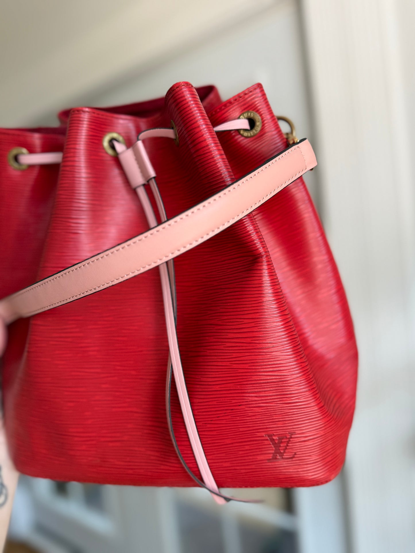 THE LOVER Authentic Preloved 1996 LV Petit Noe in Red Epi
