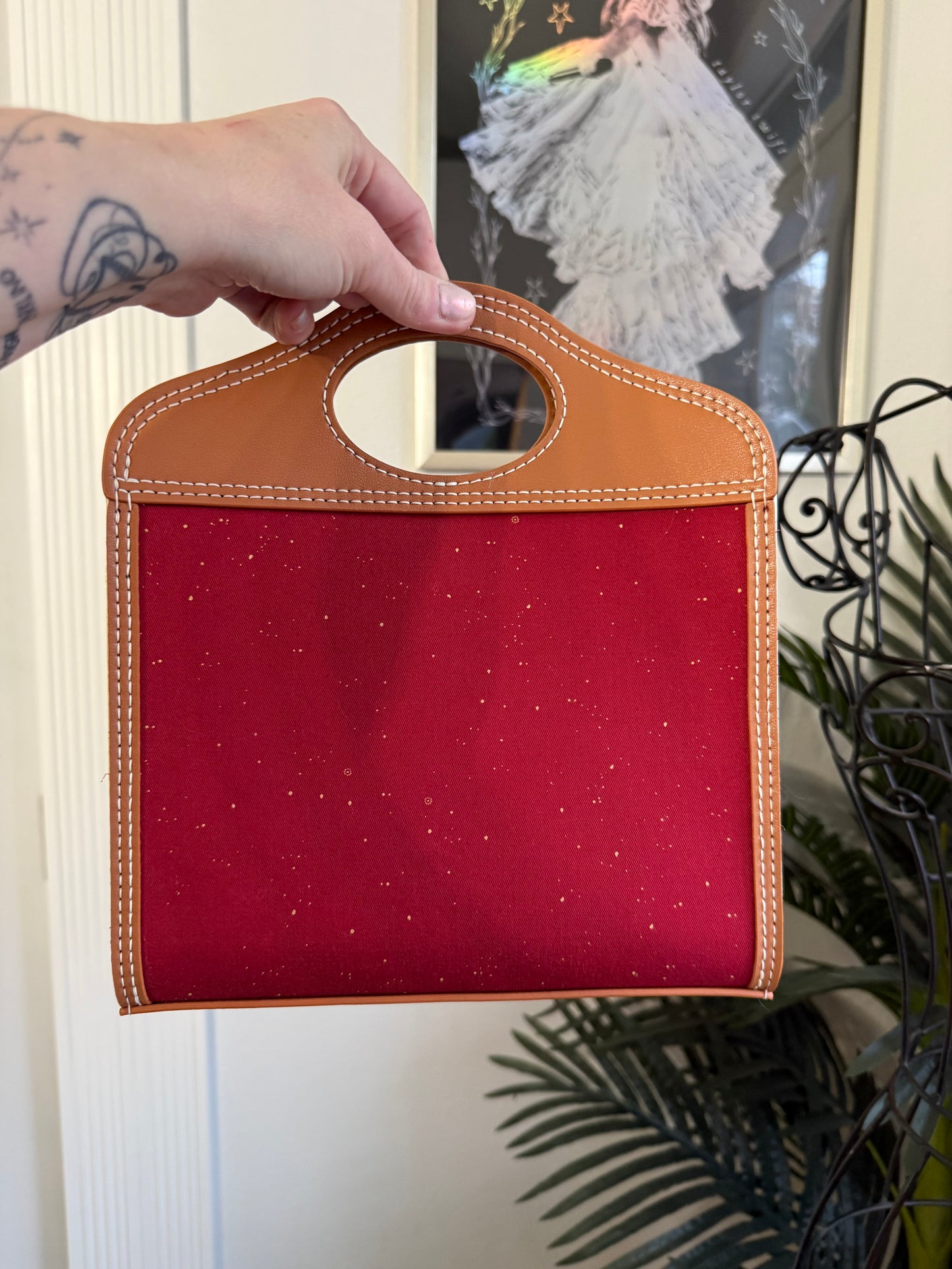 { OUR SONG } Handmade Vegan Leather + Dior Blooming Red Dusty Tote