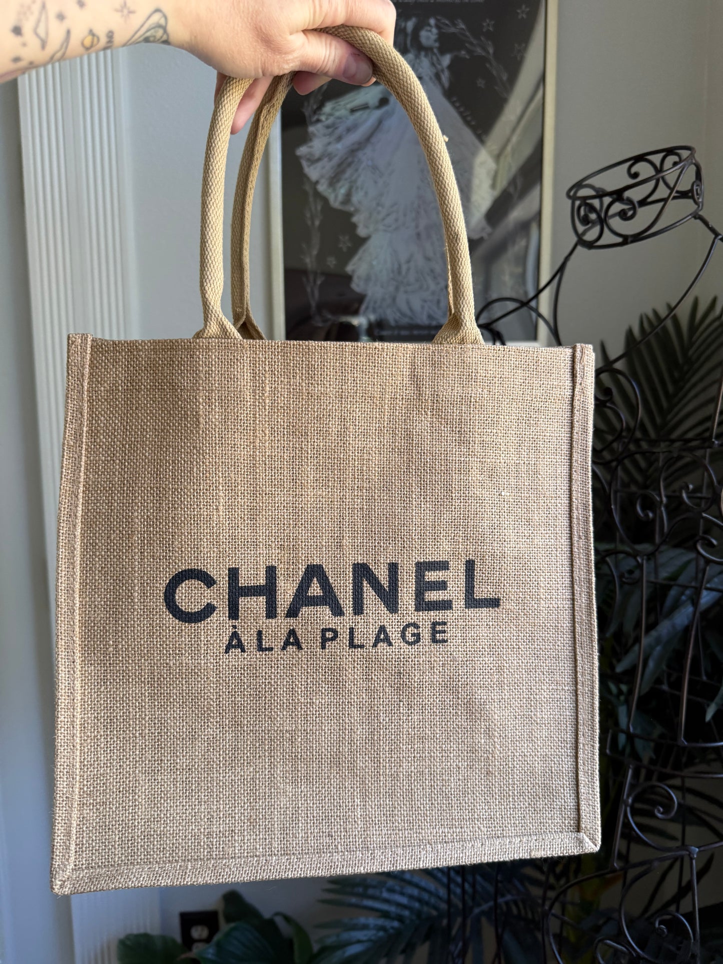 Authentic CC A LA PLAGE VIP Woven Tote