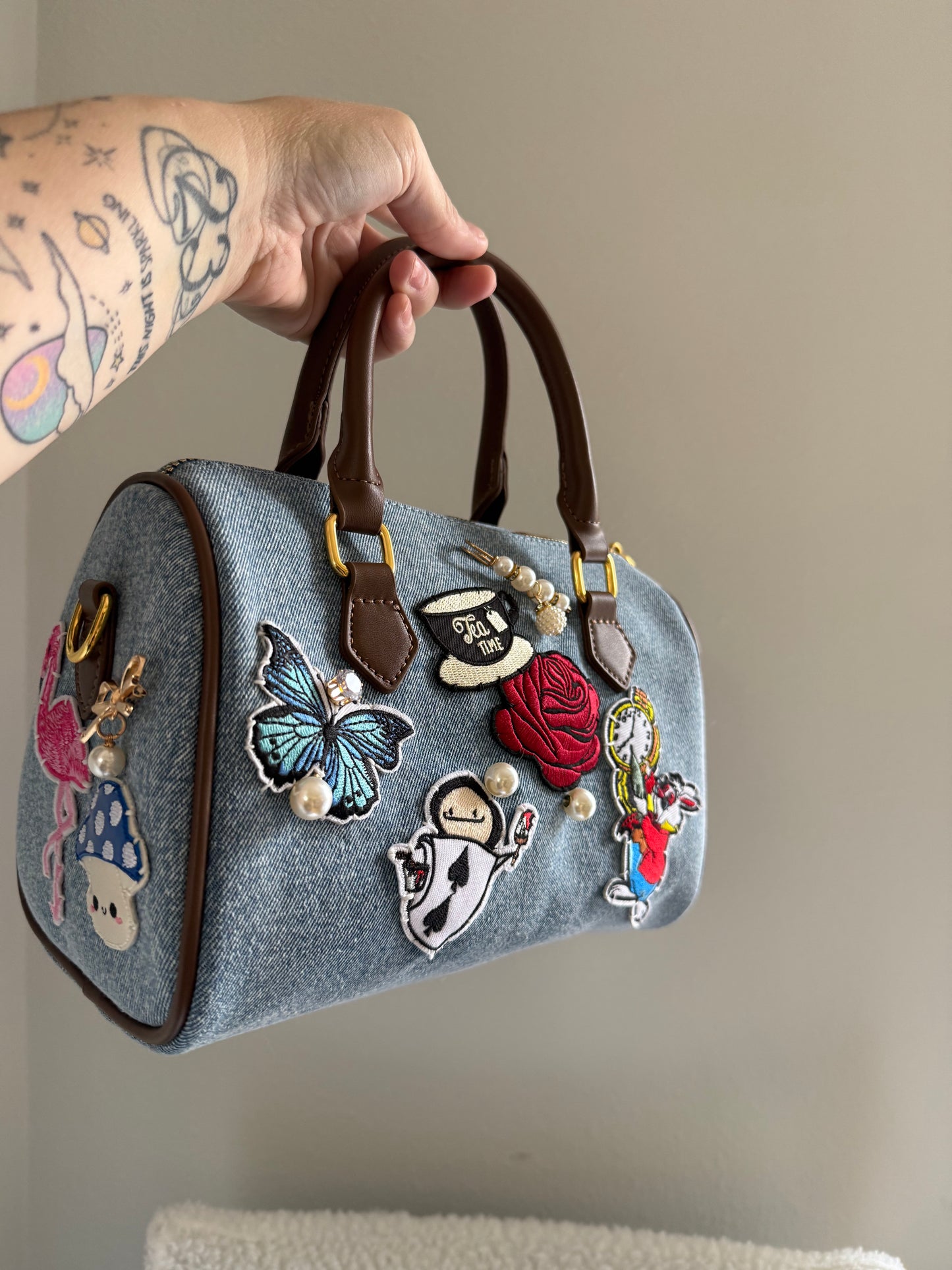 BLUE Boston 25 || Up-Cycled Artisan Denim Handbag No. 1
