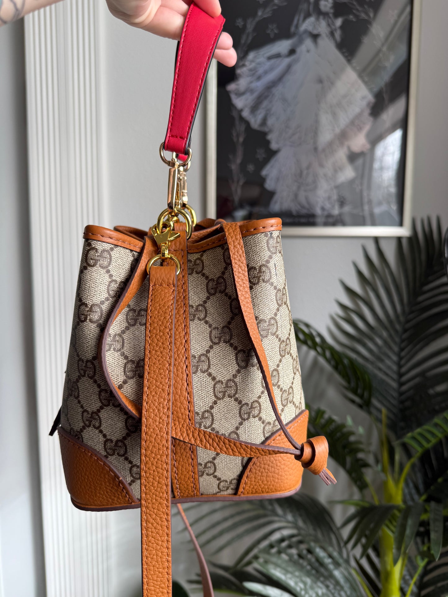 INEZ || Handmade Upcycled Luxury Leather Gucci Bucket Bag