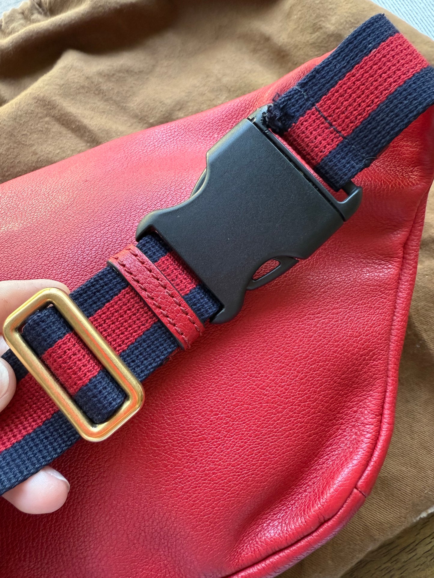 KARMA Authentic Preloved Red Gucci Bumbag