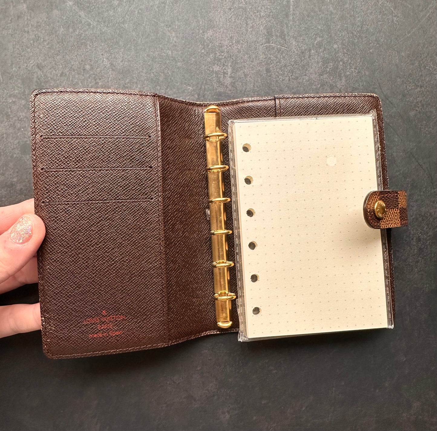 Authentic Vintage LV Damier Ebene Agenda PM