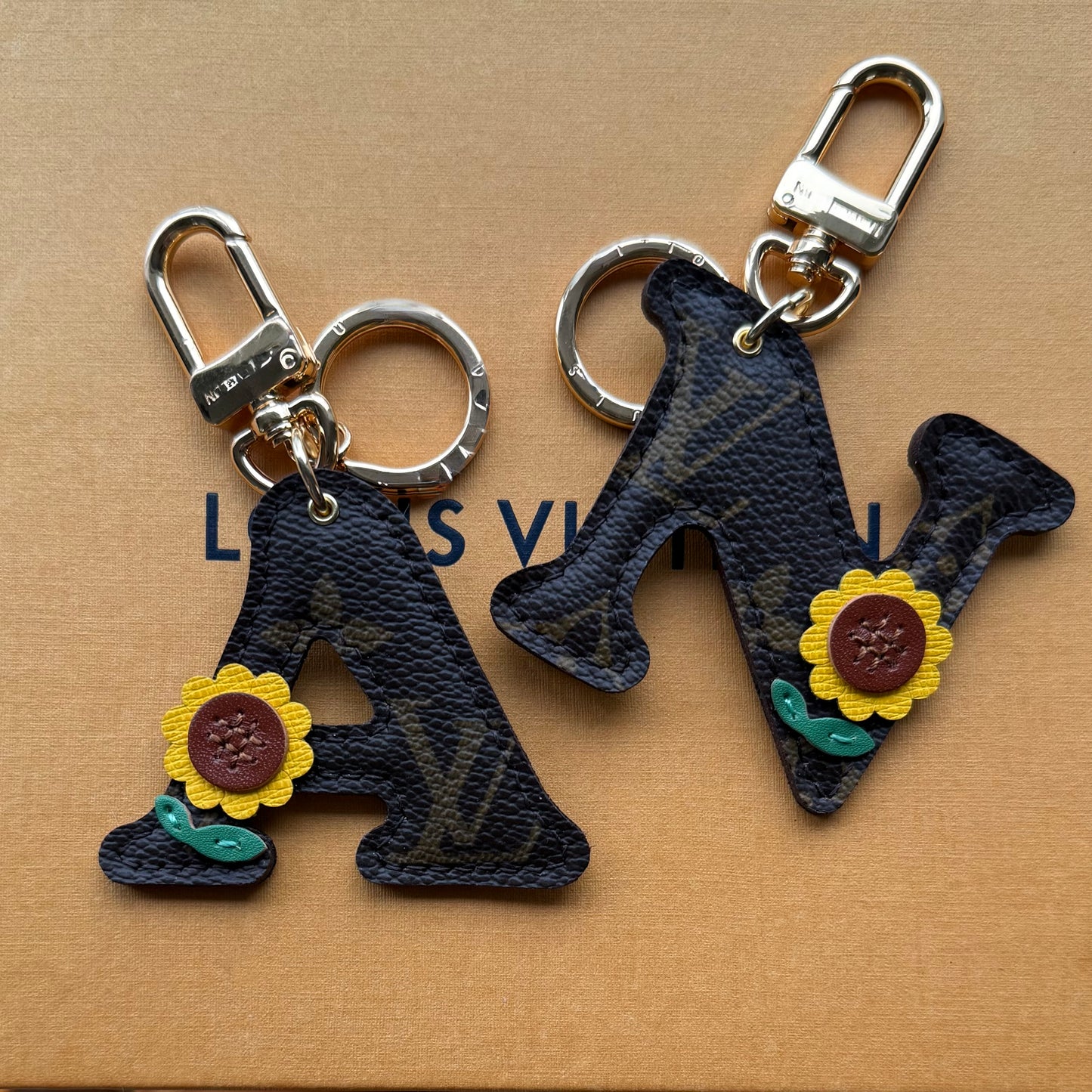 *PREORDER* Handmade Mono Initial Charm - Sunflower