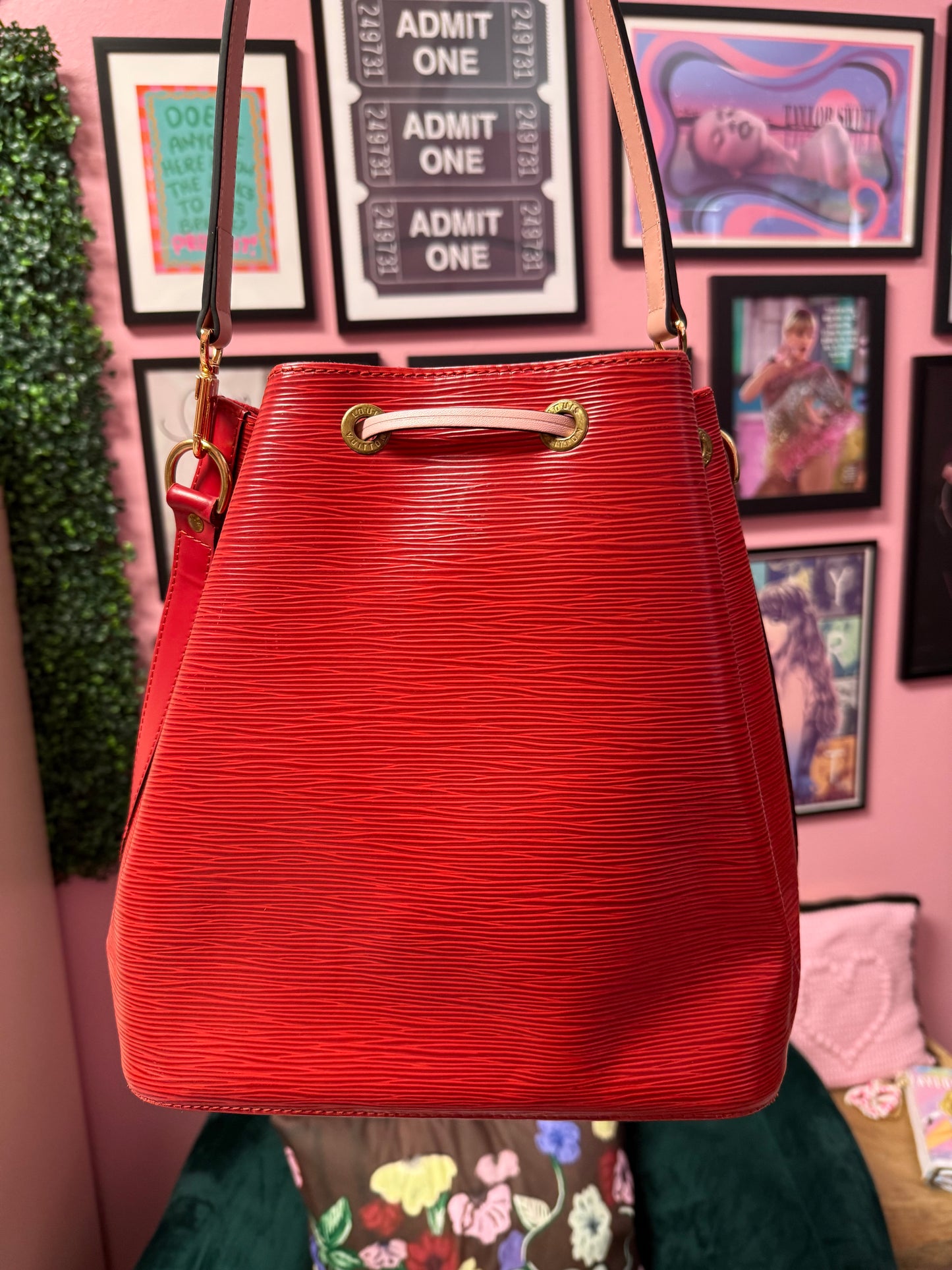 THE LOVER Authentic Preloved 1996 LV Petit Noe in Red Epi