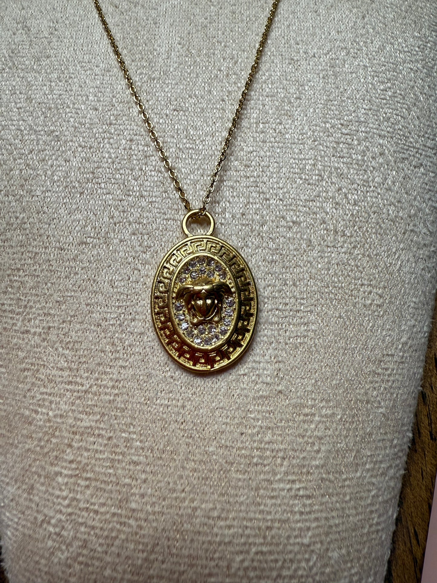 Vintage Upcycled Lux MEDUSA Necklace