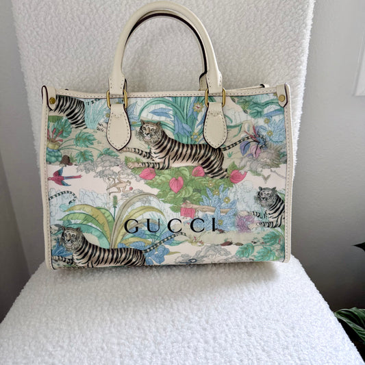 Handmade Upcycled GG Tigers Tote