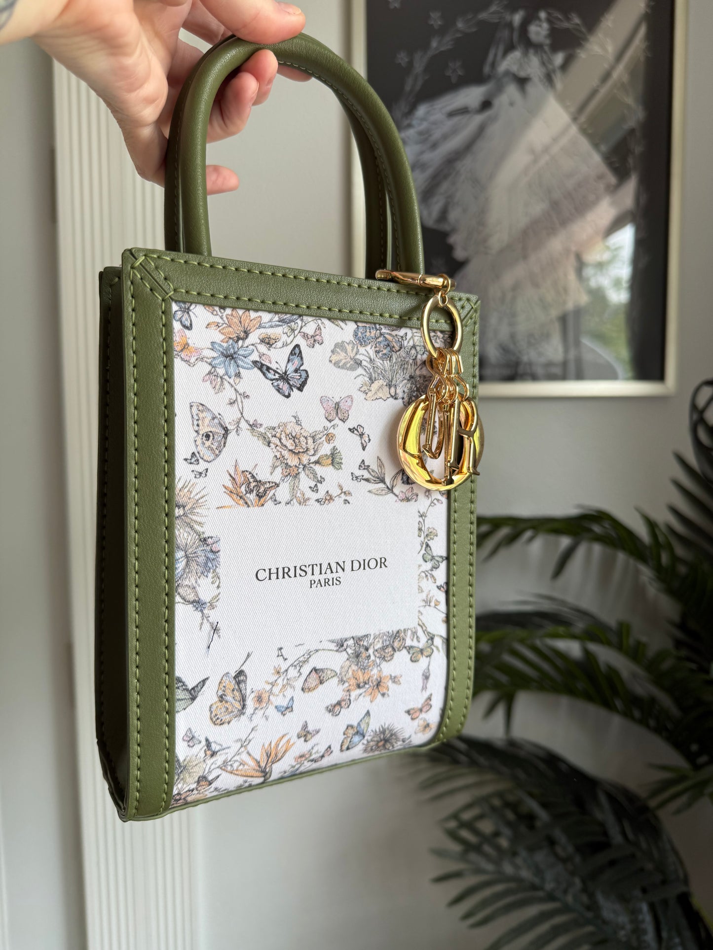 The HONEY Tote || Handmade Upcycled Luxury Dior Butterflies Dusty Bag