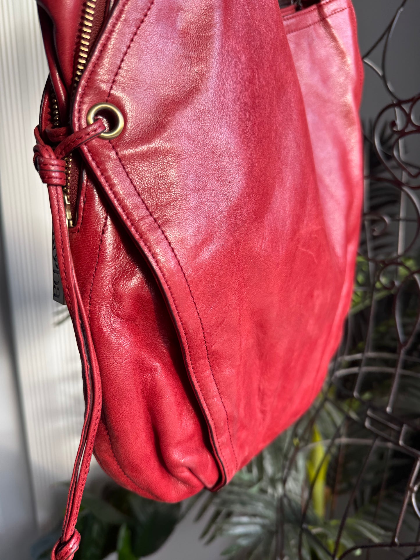 Preloved Y2K KOOBA Red Calf Leather Two Way Bag