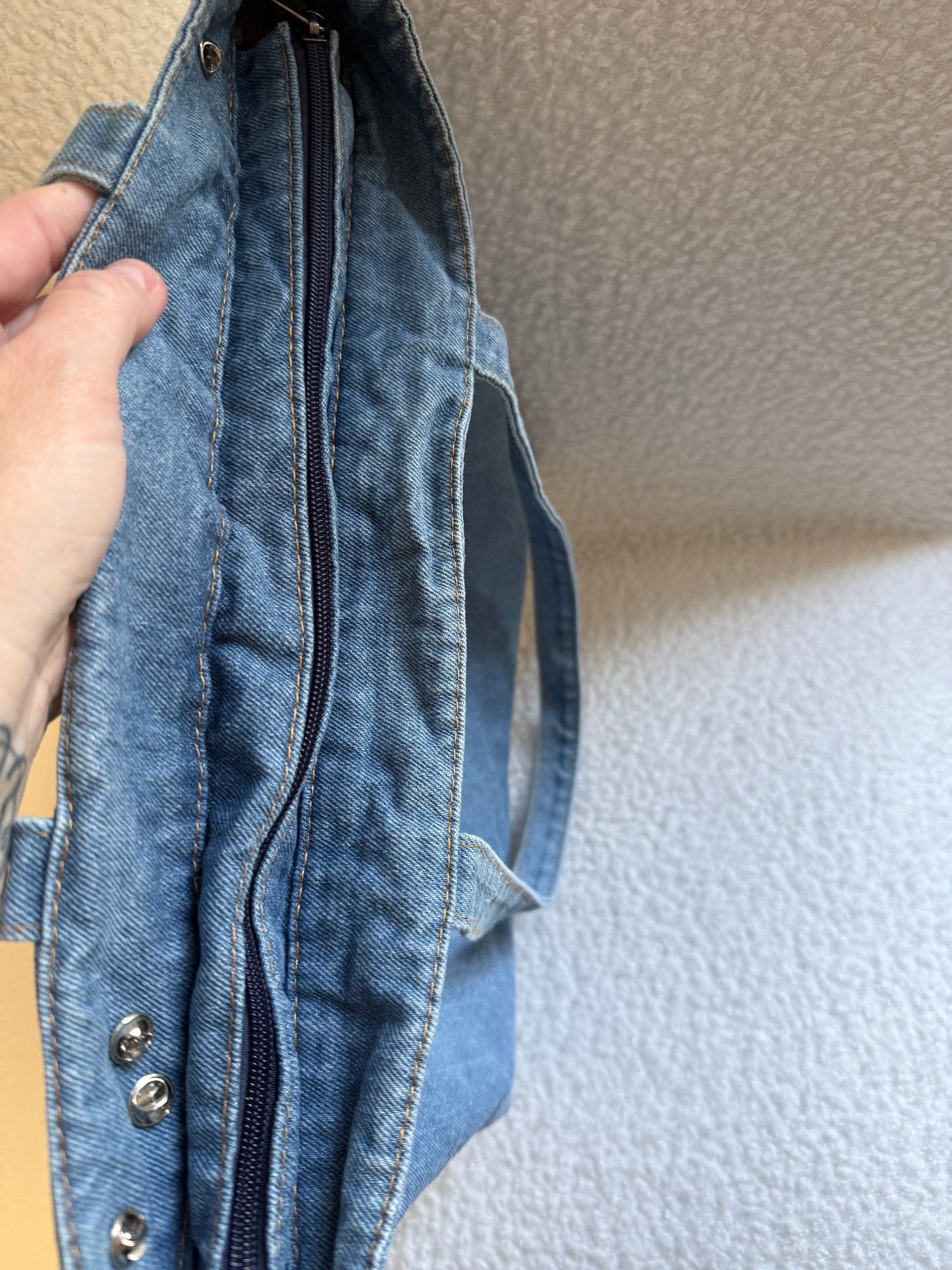 BLUE Tote 48 || Up-Cycled Artisan Patched Denim Tote Bag No. 1