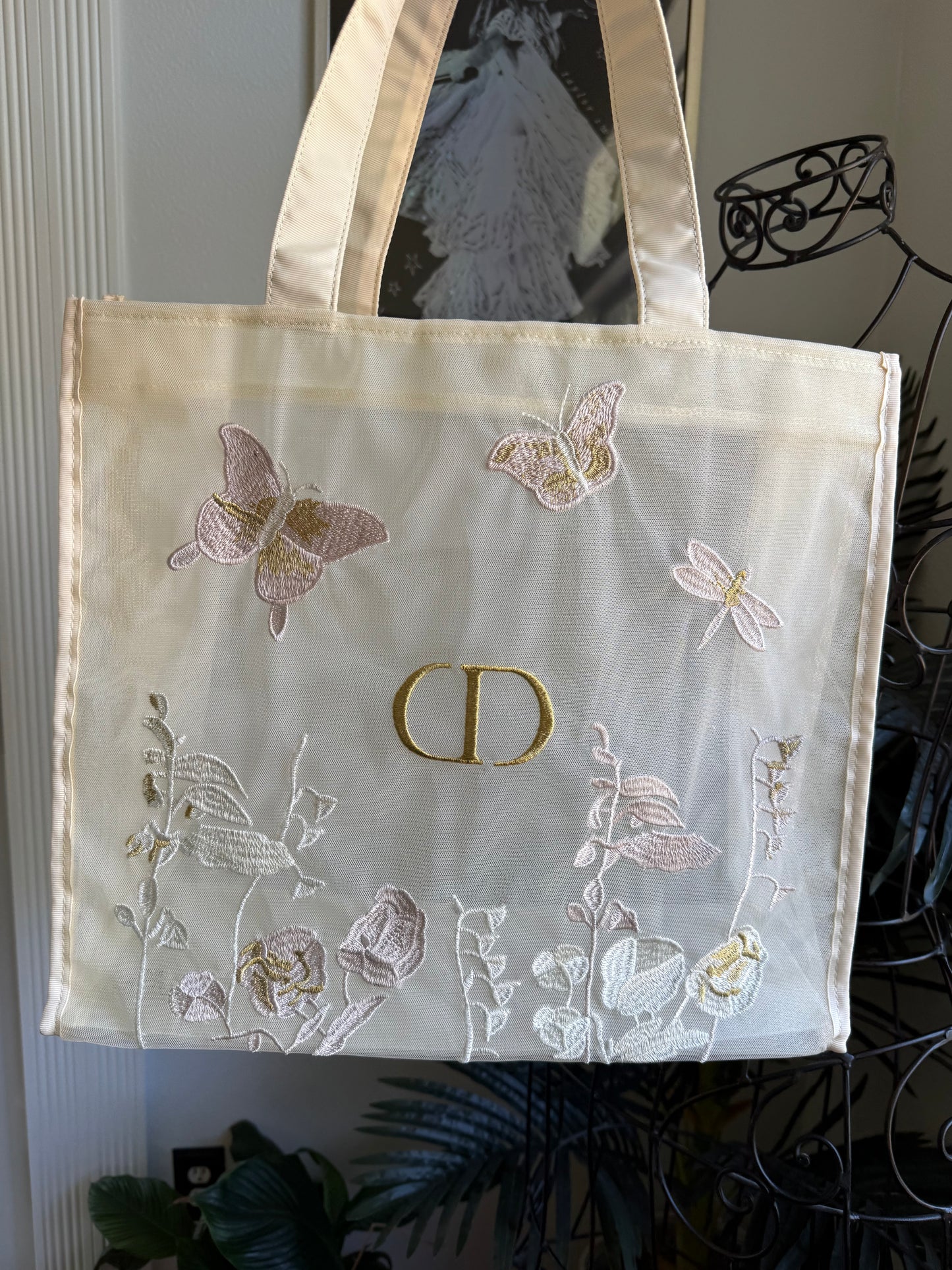 Authentic DI OR Vip Cream Mesh Butterfly Tote