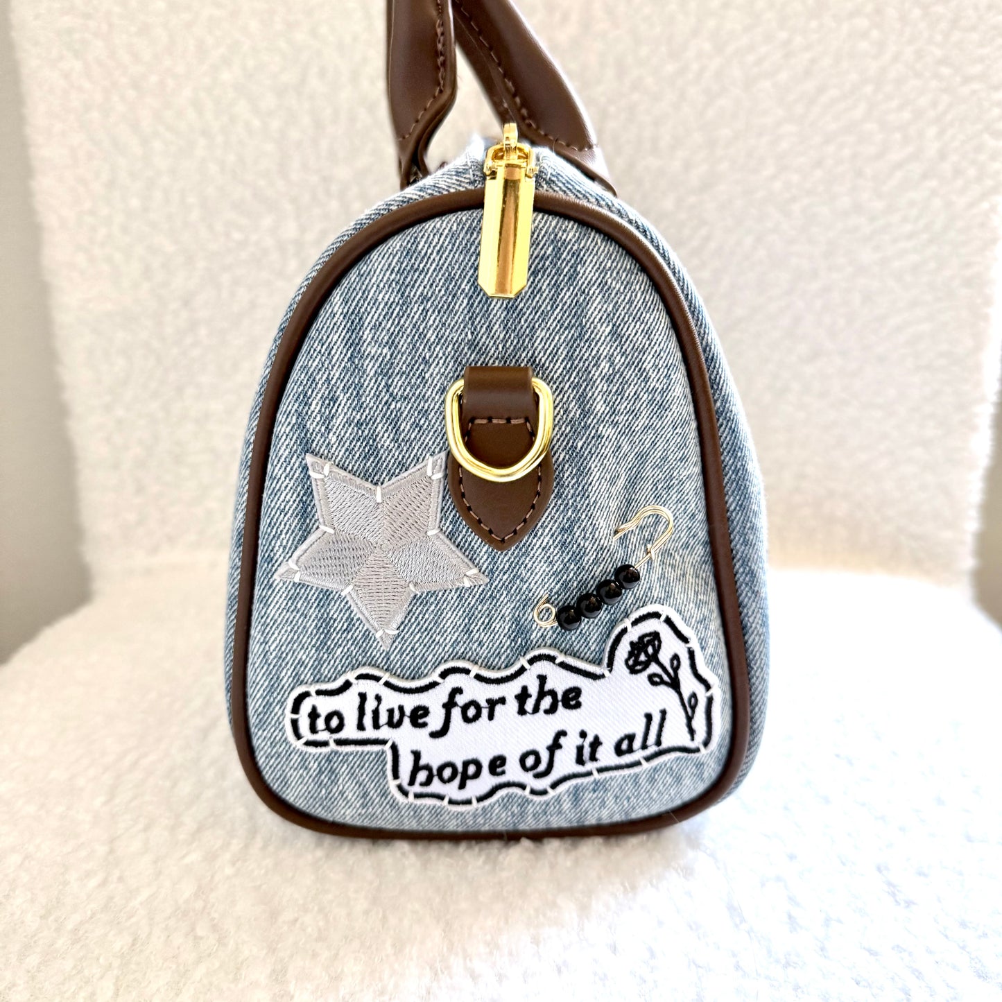 BLUE Boston 25 || Up-Cycled Artisan Denim Handbag No. 2