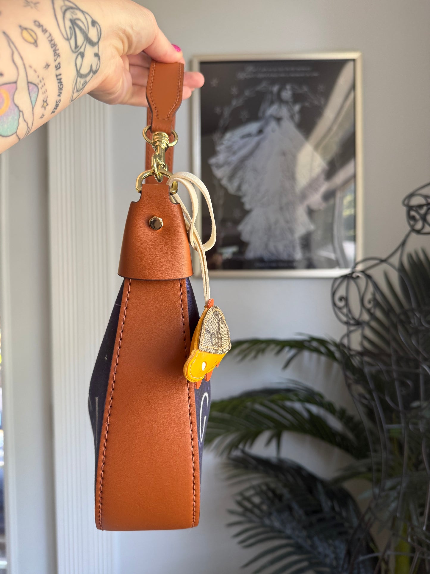 The DOWN BAD Shoulder Bag || Handmade Upcycled Navy Gucci Dusty with Charm