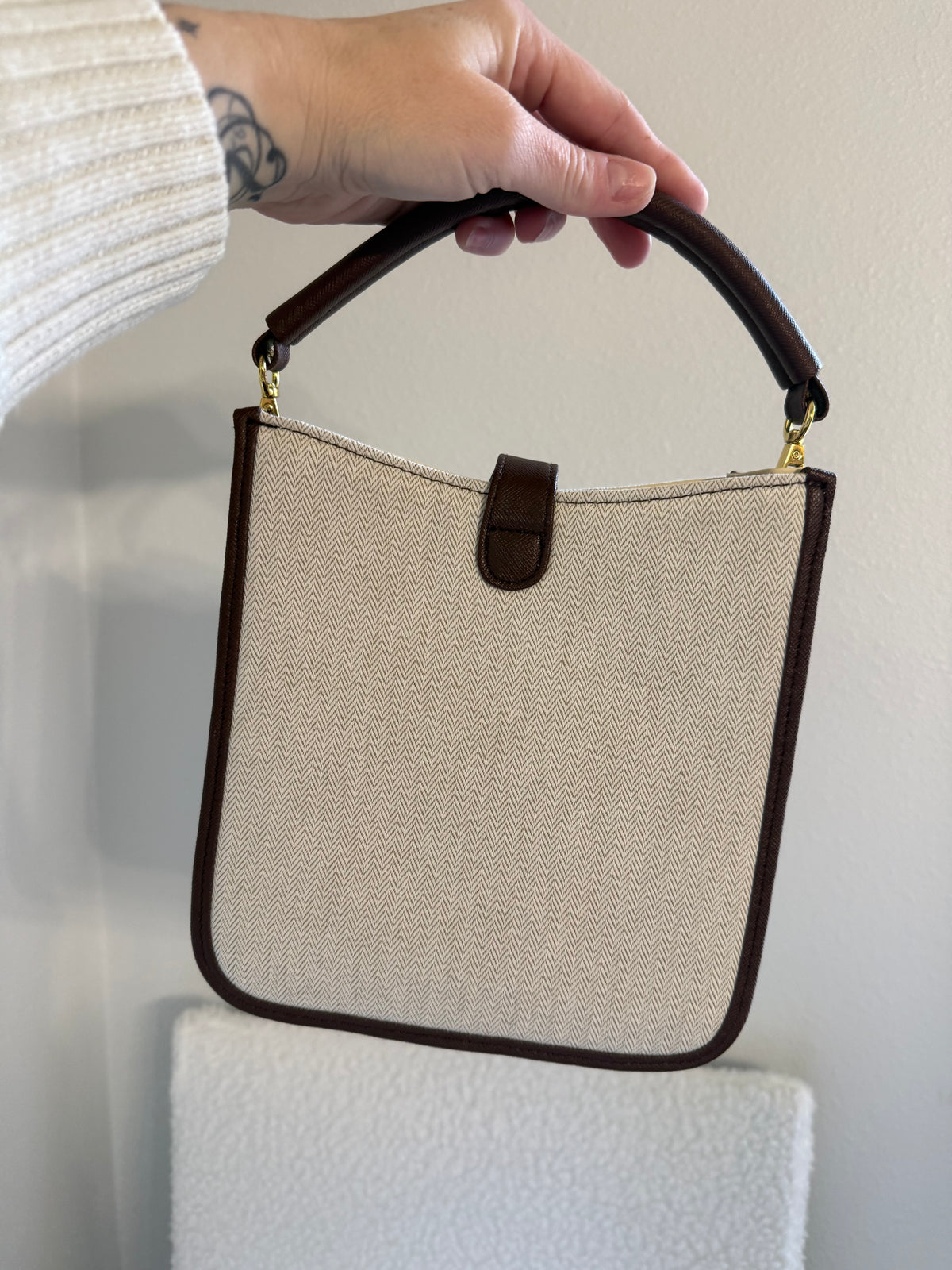The WHITE HORSE Bag || Upcycled Luxury Dustbag