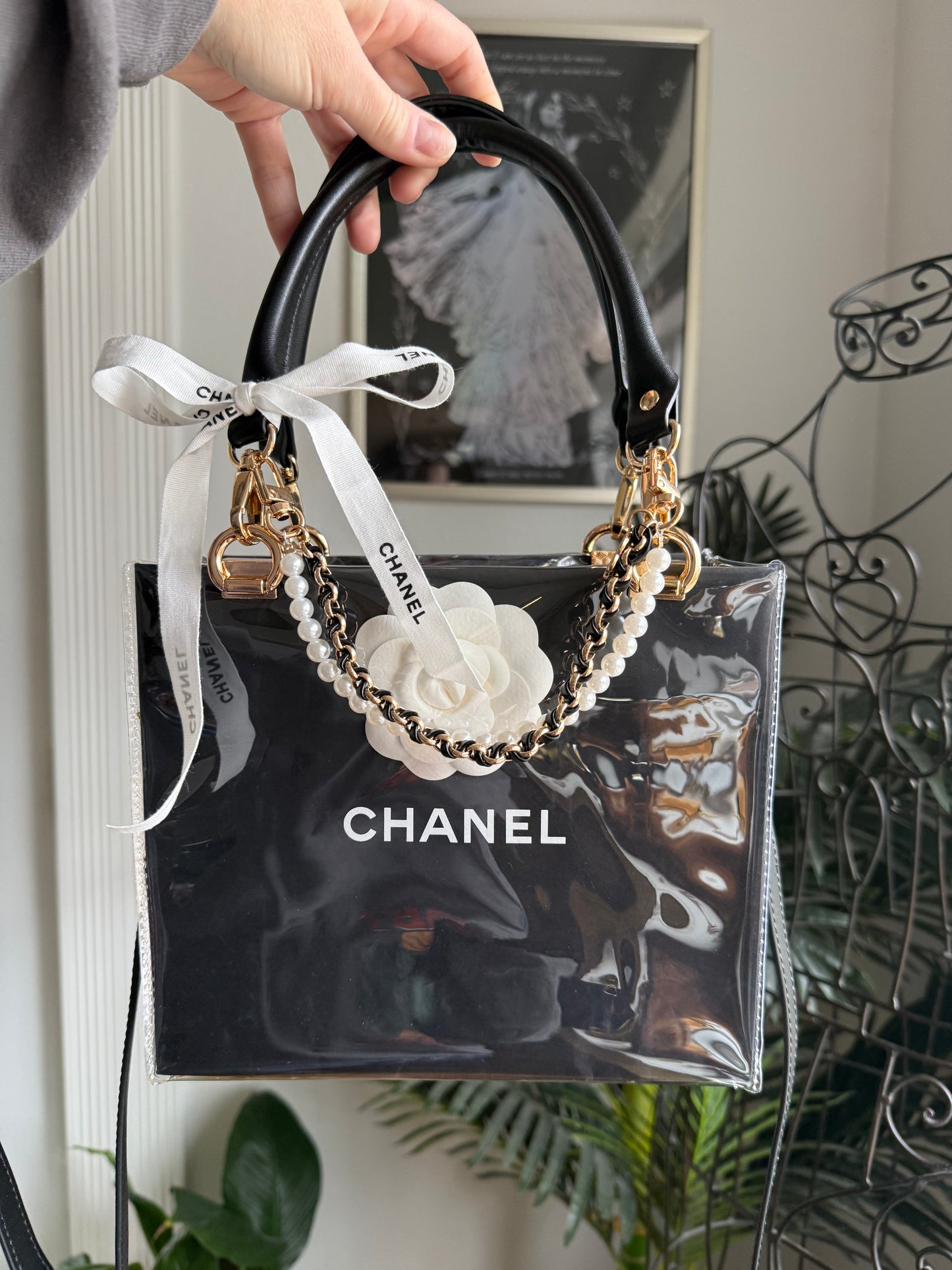 Upcycled CC Camelia Gift Tote Bag