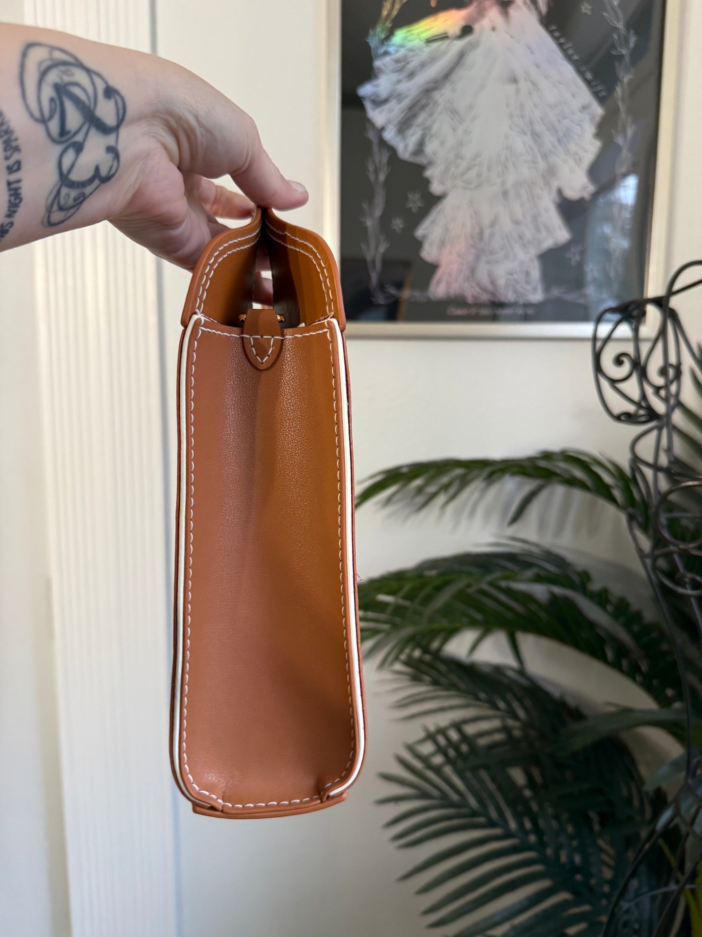 { OUR SONG } Handmade Vegan Leather + Dior Blooming Red Dusty Tote