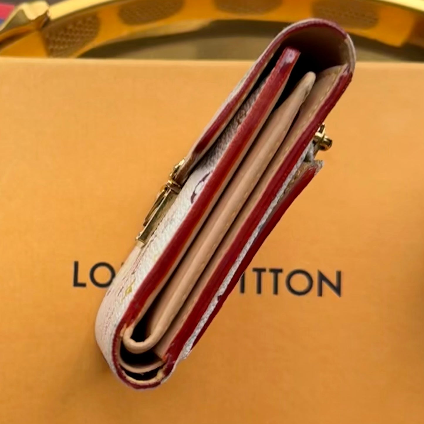 Authentic Preloved LV x Murakami White Multi KOALA Wallet