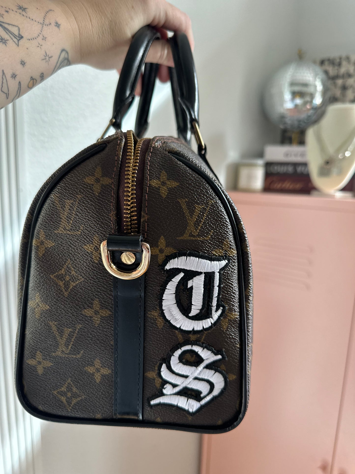 Authentic Upcycled LV Speedy 25