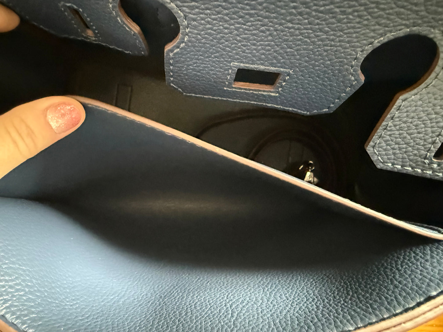 The SWIRKIN 30 || Handmade Upcycled Luxury Handbag Navy Blue