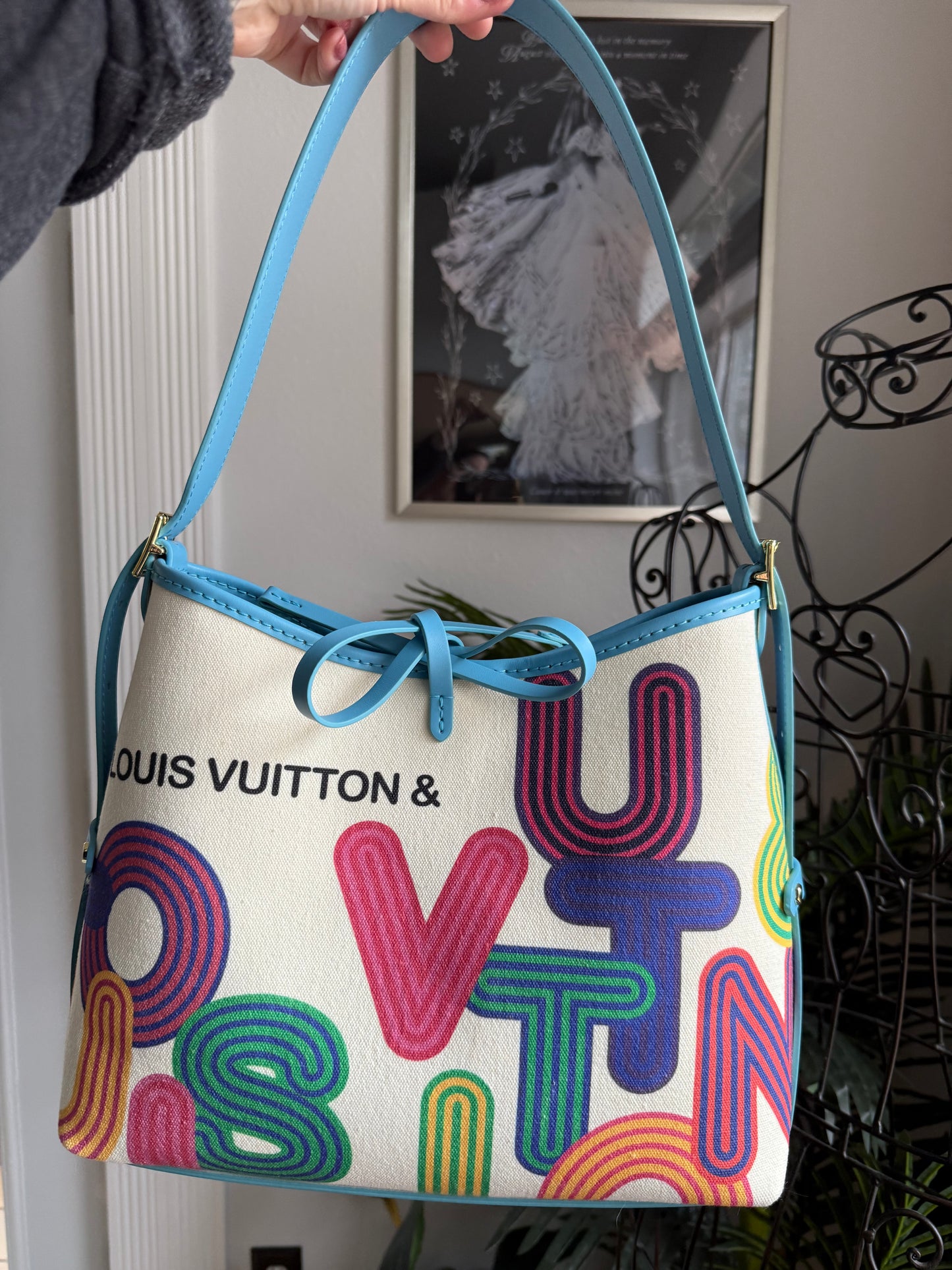 BLUE Multicolor Handmade Upcycled Hobo Bag