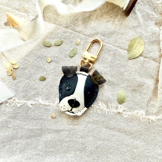 BECKY the Boxer || Handmade Upcycled Luxury Artisan Dog Pet Lover Bag Charm *Various Colors*