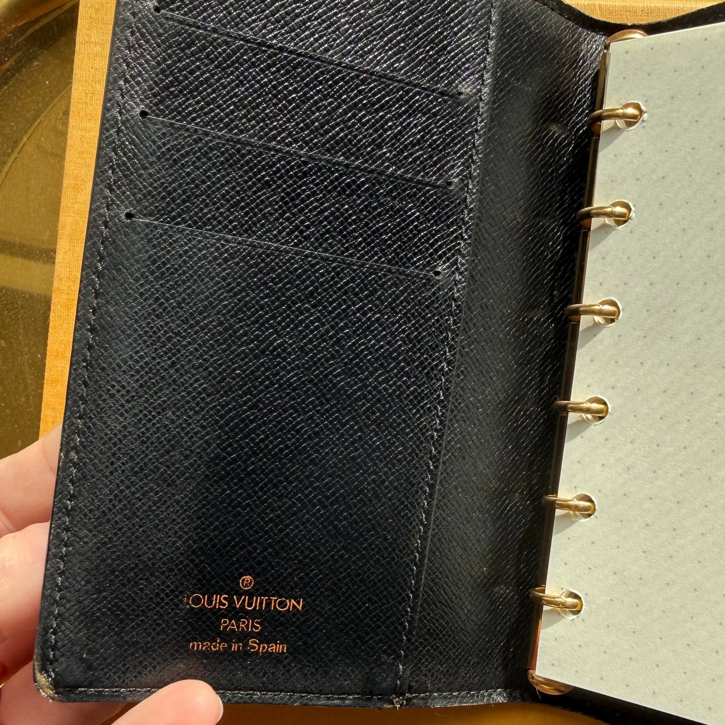 Authentic Preloved Vintage LV Agenda PM in Blue Epi Leather