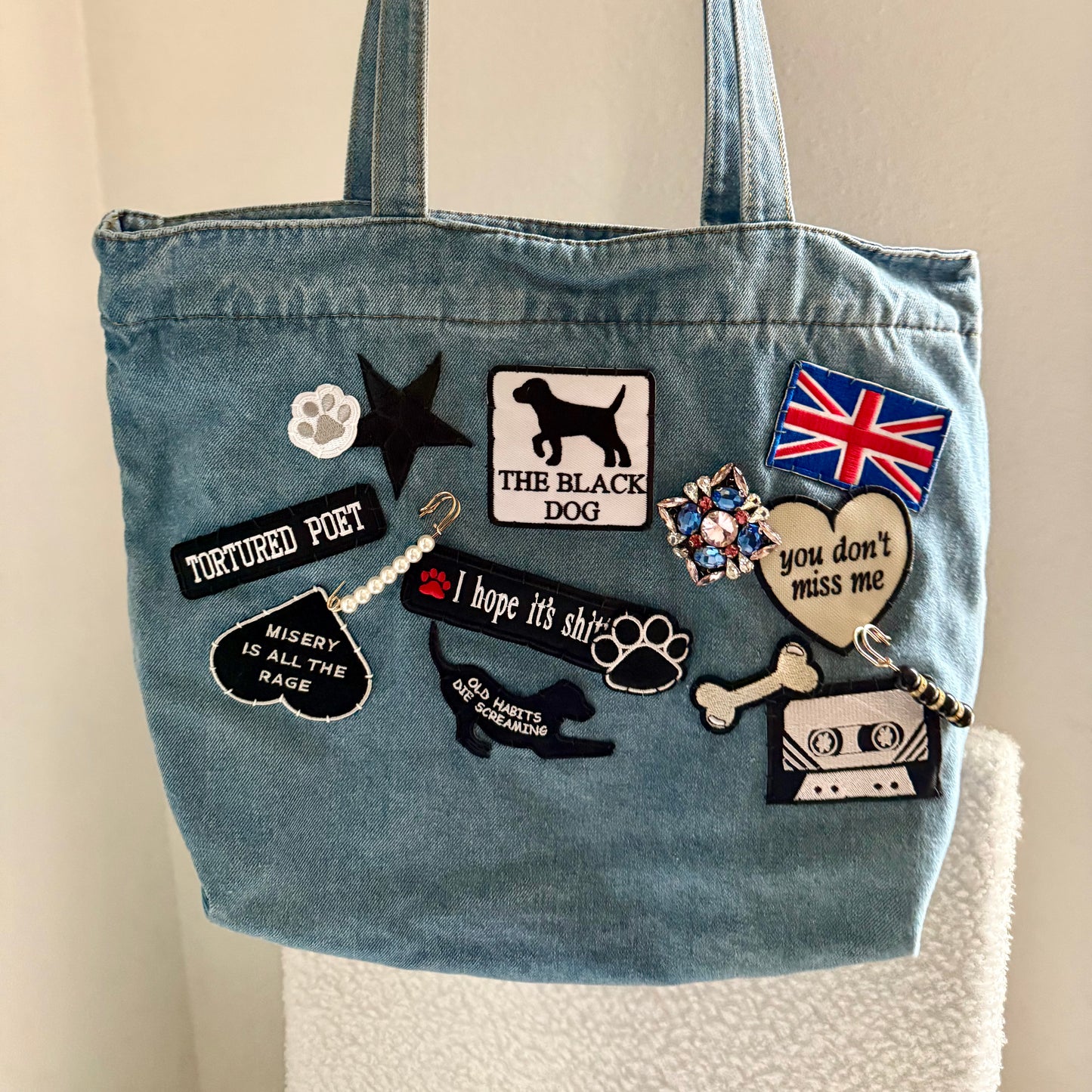 BLUE Tote 48 || Up-Cycled Artisan Patched Denim Tote Bag No. 3