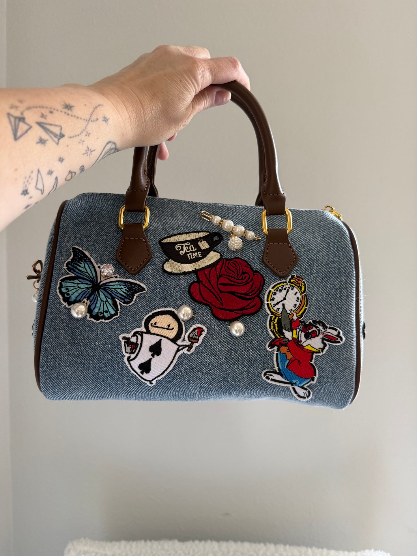 BLUE Boston 25 || Up-Cycled Artisan Denim Handbag No. 1